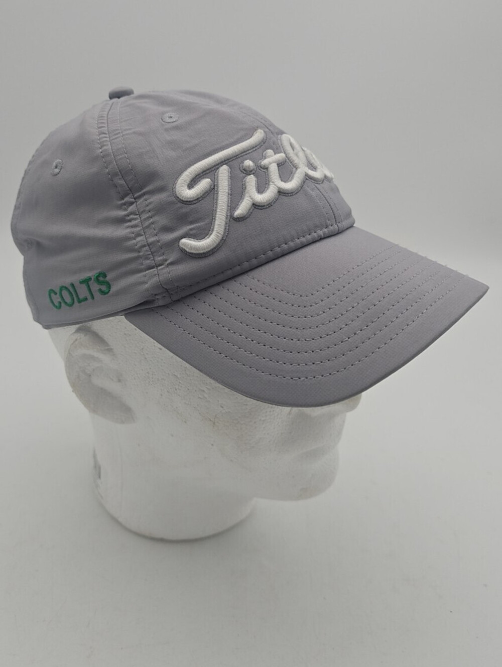 Titleist Golf Hat Cap Adjustable Strapback Gray Custom Embroidered Colts RARE
